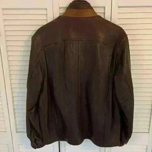 Castellon Men’s Leather Bomber Jacket 40 USA Made Wool Cashmere Flight Style - Picture 15 of 16